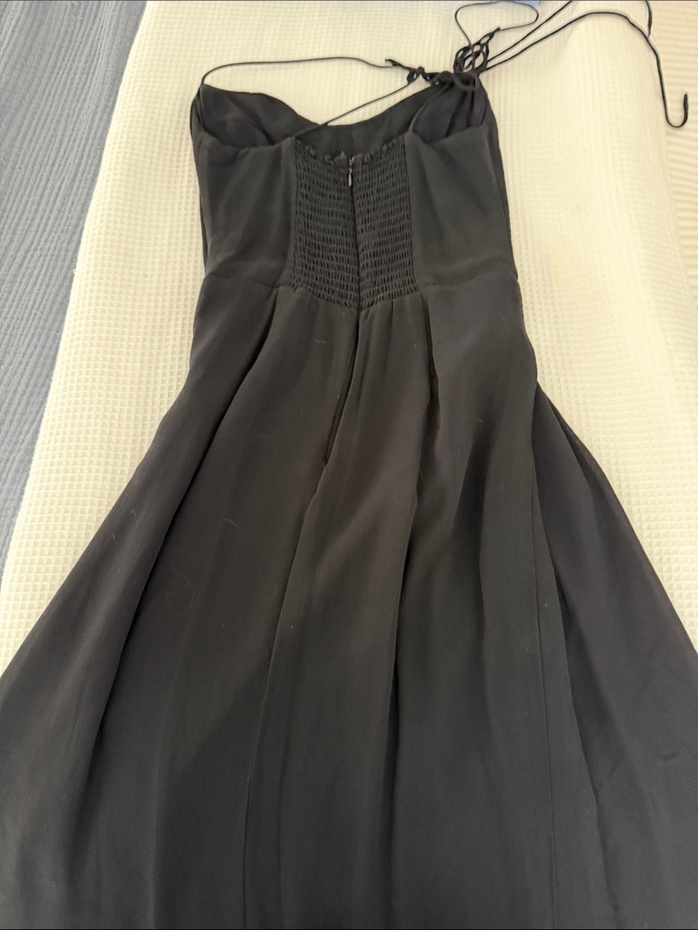 Reformation Black Spaghetti Strap Midi Wrap Dress - Picture 3 of 3